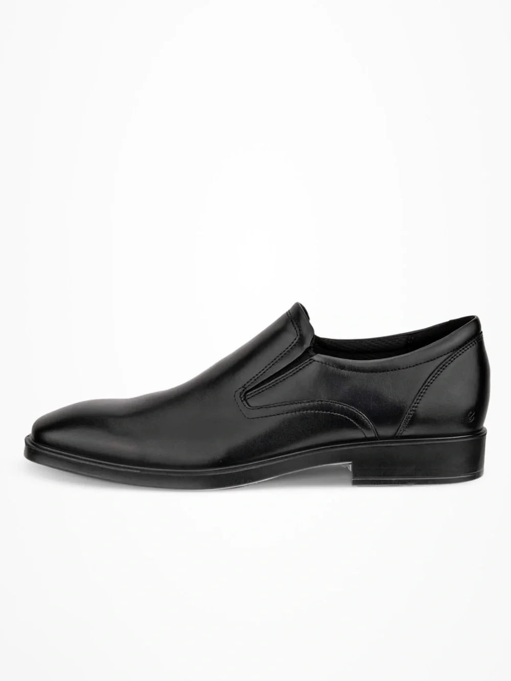 NEW ECCO Metropole Milan Men Leather Slip-On Derby Shoe Black Sz 43 EU /9-9.5 US